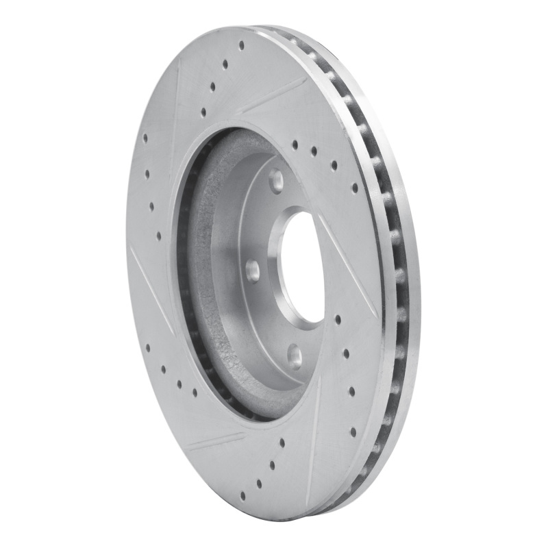 Nissan Altima Brake Rotor (1) - Front Right - R1 Concepts - Drilled & Slotted - Silver - `13-`25
